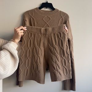 Sweater Shorts Set
